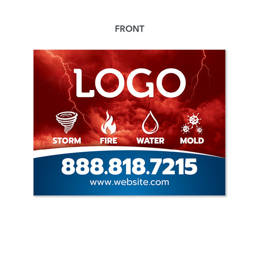 restoration yard sign for roofers