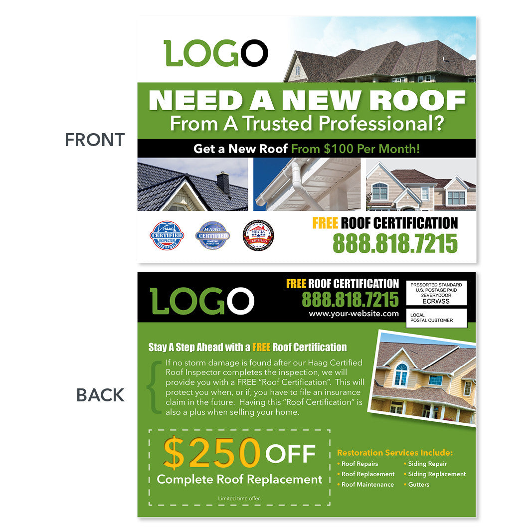 new roof eddm postcard