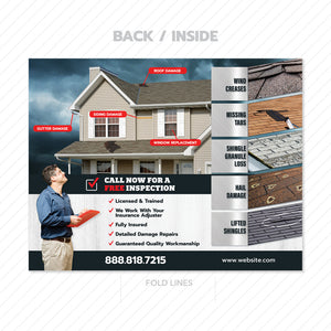 types of roof damage brochure design