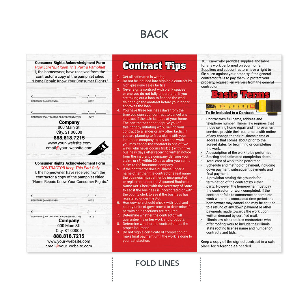 contractor contract tips brochure