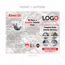 Load image into Gallery viewer, roof damage trifold brochure design
