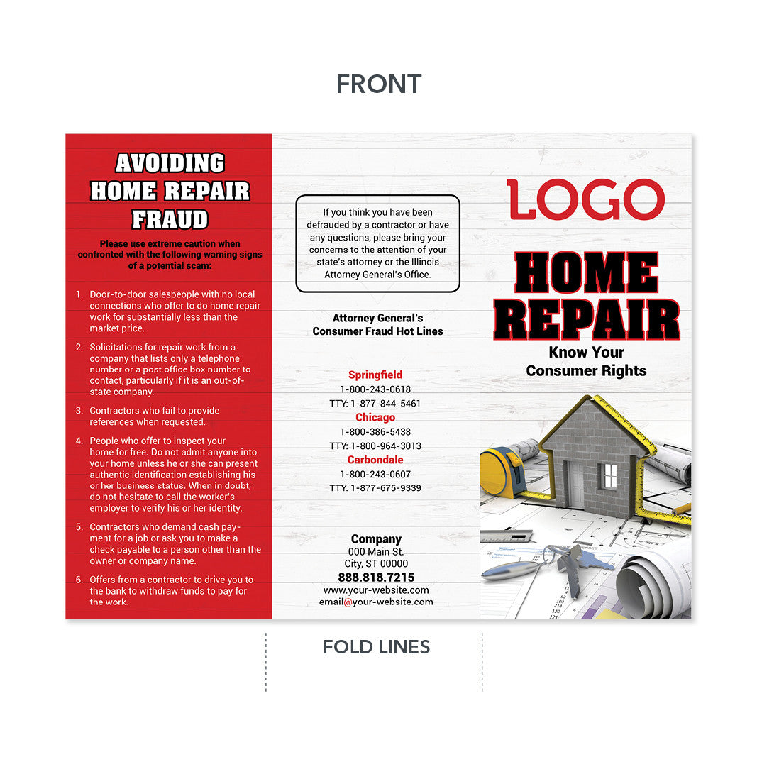 contractor home repair tips brochure