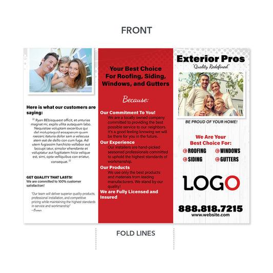 exterior home contractor brochure