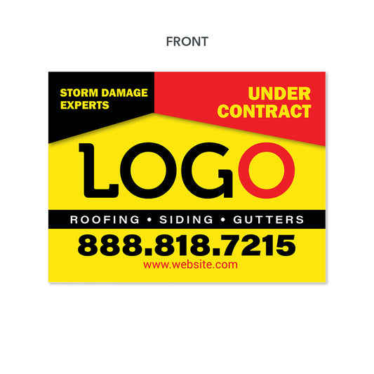 storm damage yard sign for roofers