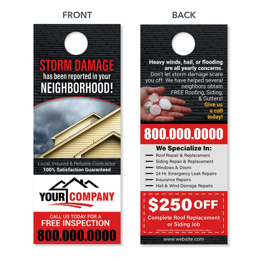 hail damage door hanger for roofers