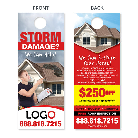 storm roof damage door hanger