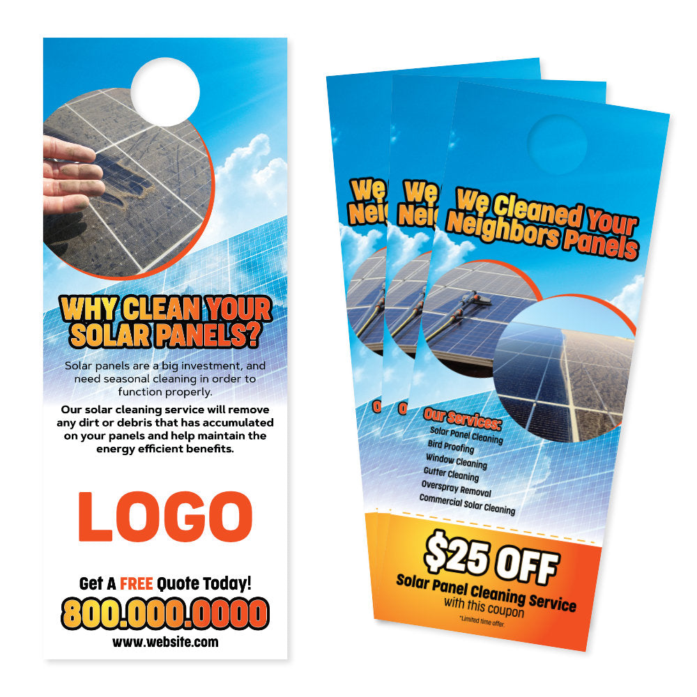 solar panel cleaning door hanger