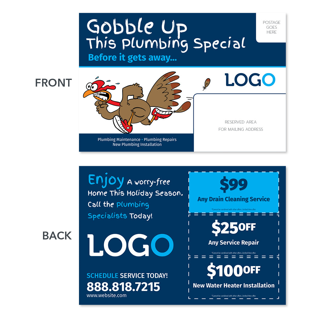 Thanksgiving Plumbing Postcard