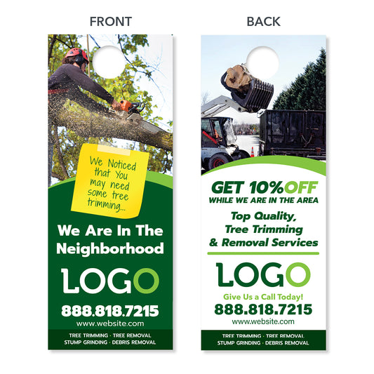 tree removal door hanger design