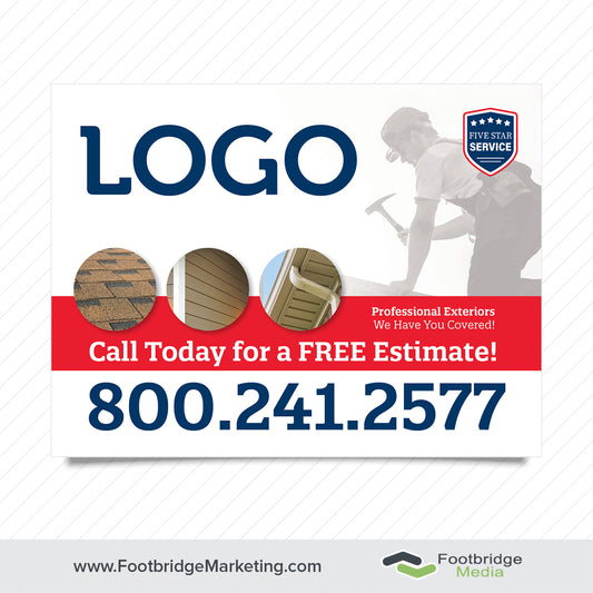 roofing yard sign design