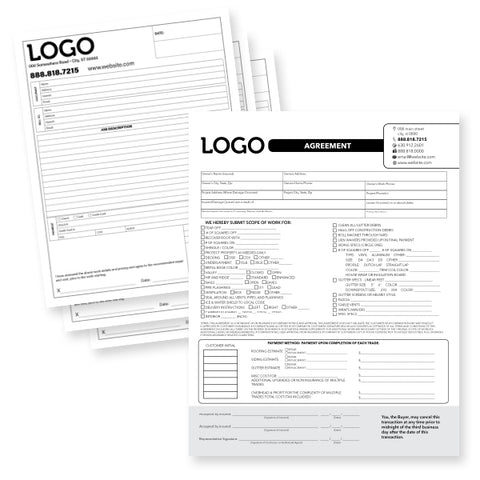 Carbonless Forms for Roofers