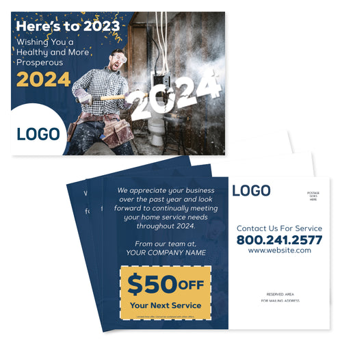 new year 2024 postcard contractors
