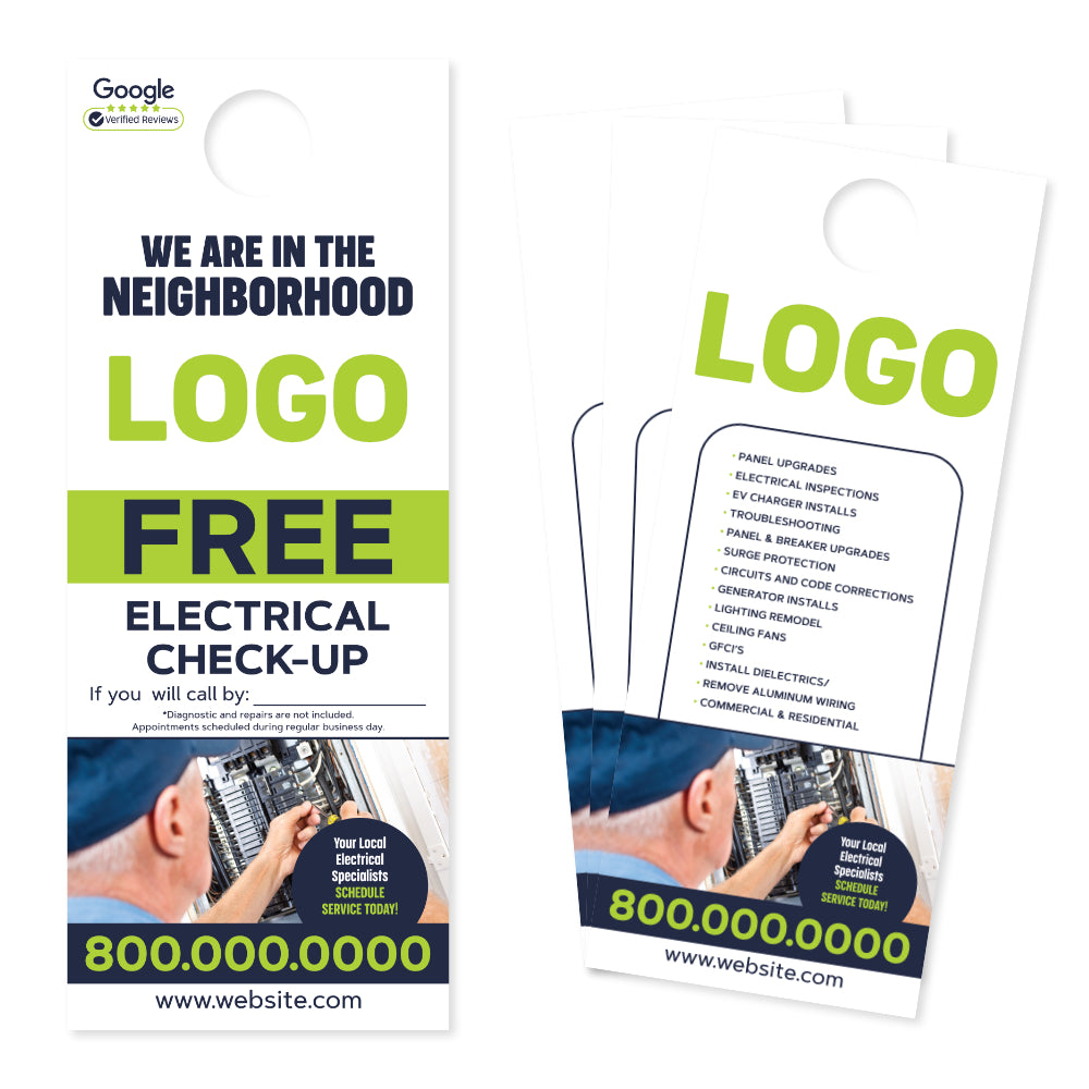 Electrical door hanger marketing