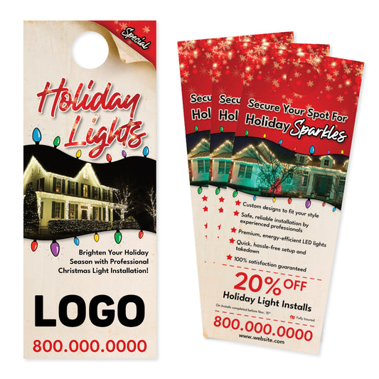 holiday lights door hanger design