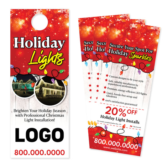 Holiday Light Installation Door Hanger Design