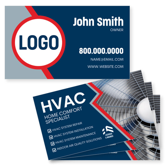 hvac business card design