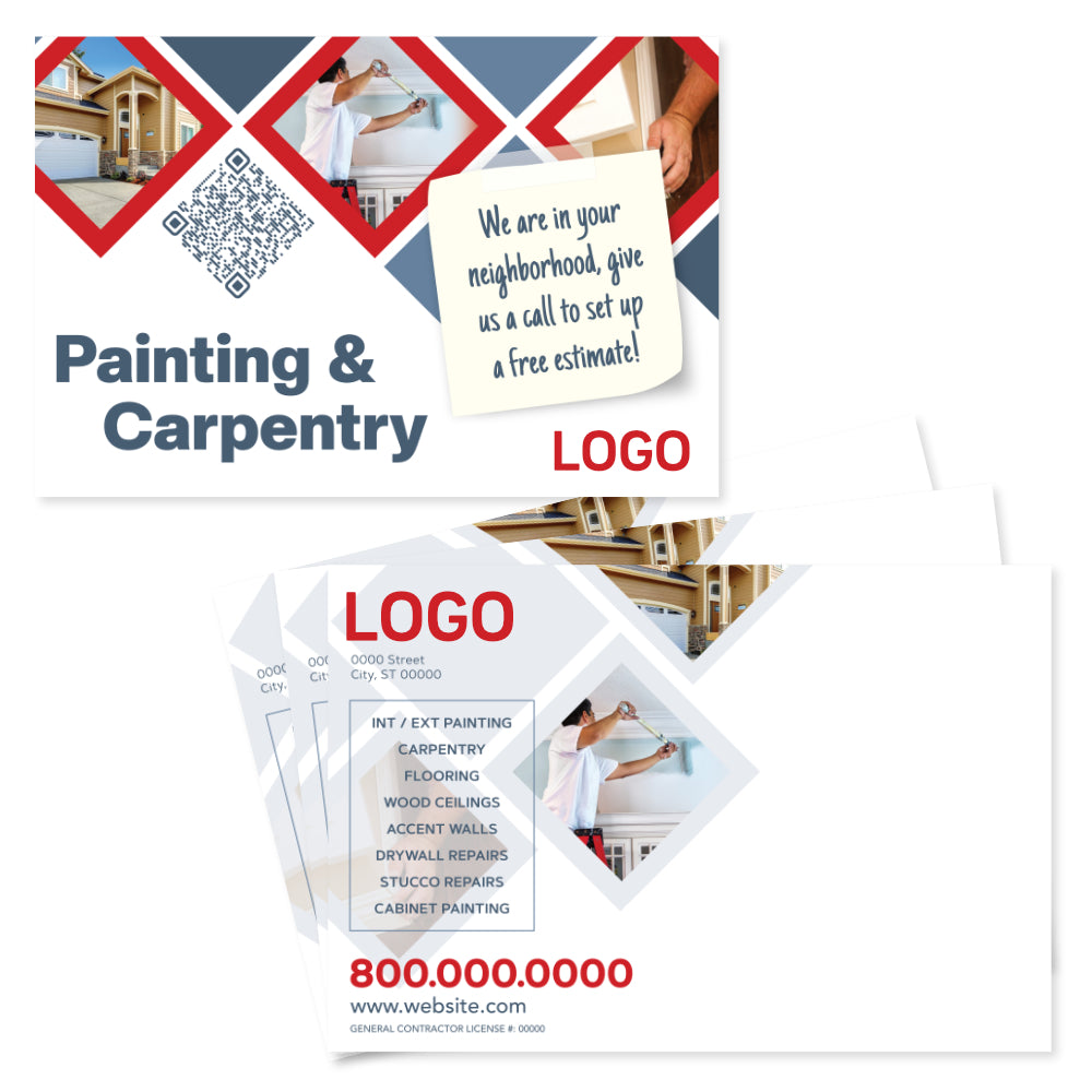 Painter postcard design