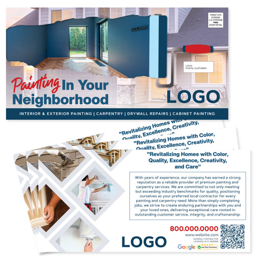 painting contractor eddm postcard