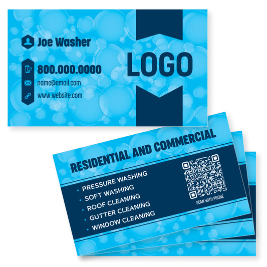 power washing business card design