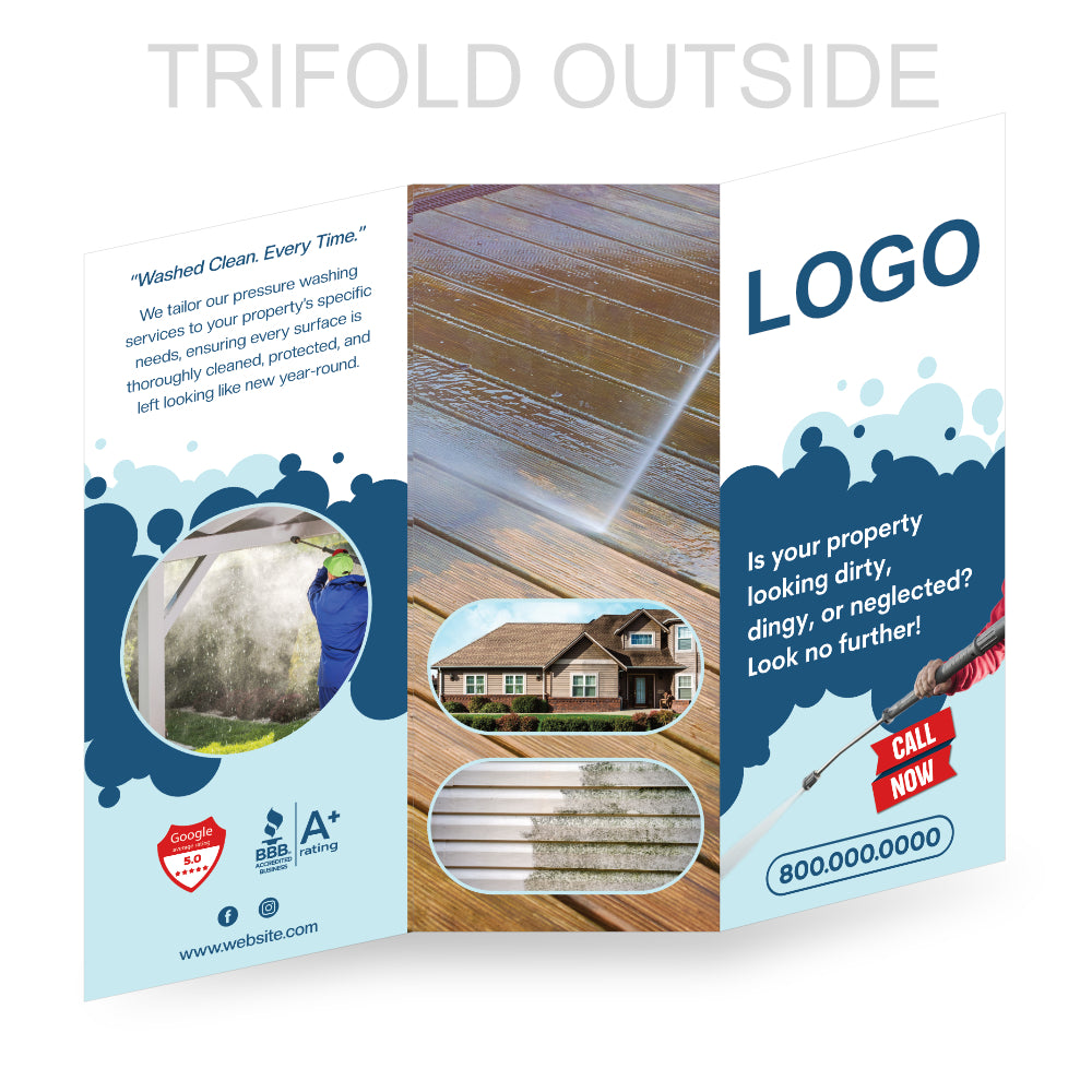 trifold for pressure washing service