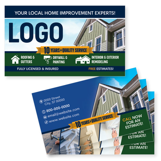 remodeling contractor business card design