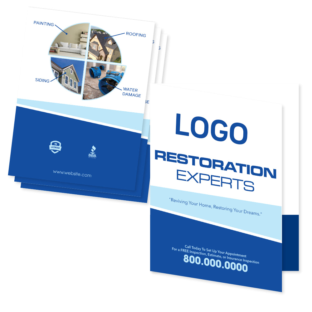 Restoration Estimate Presentation Folders - Contractor Print Designs ...