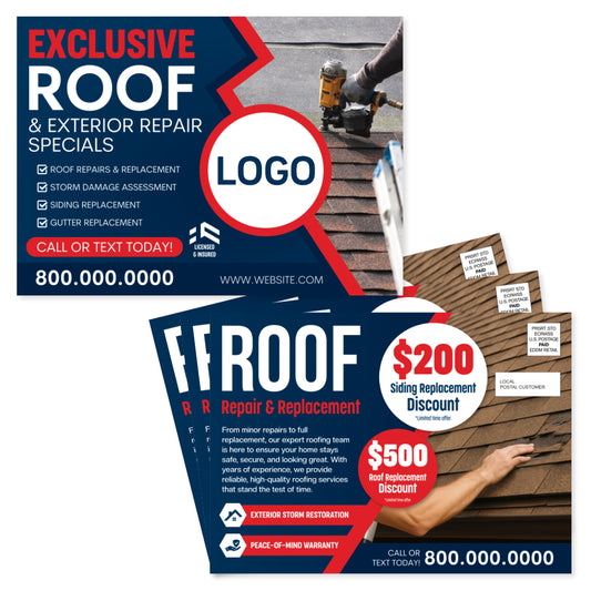 roof replacement and exterior repair eddm postcard