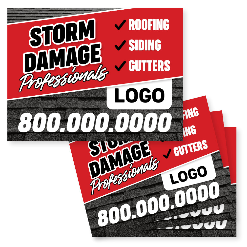 storm roofing yard signs
