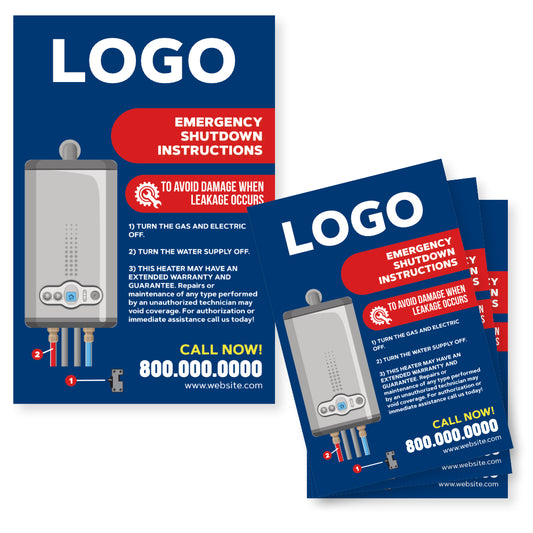 tankless water heater sticker design