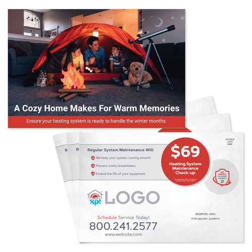 heating furnace postcard mailer