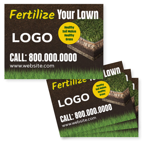 aeration lawn care yard sign