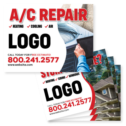 air conditioning repair yard sign printing