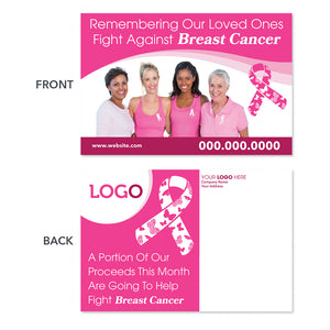 breast cancer awareness postcard