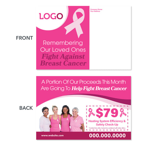breast cancer awareness postcard