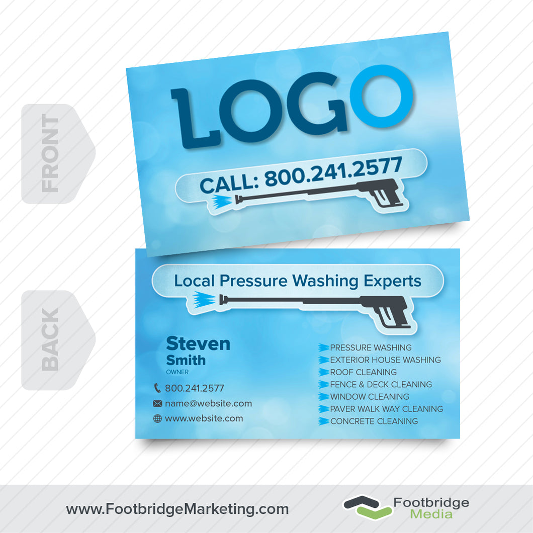 pressure washing business card design