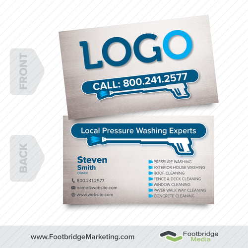 pressure washing business card design