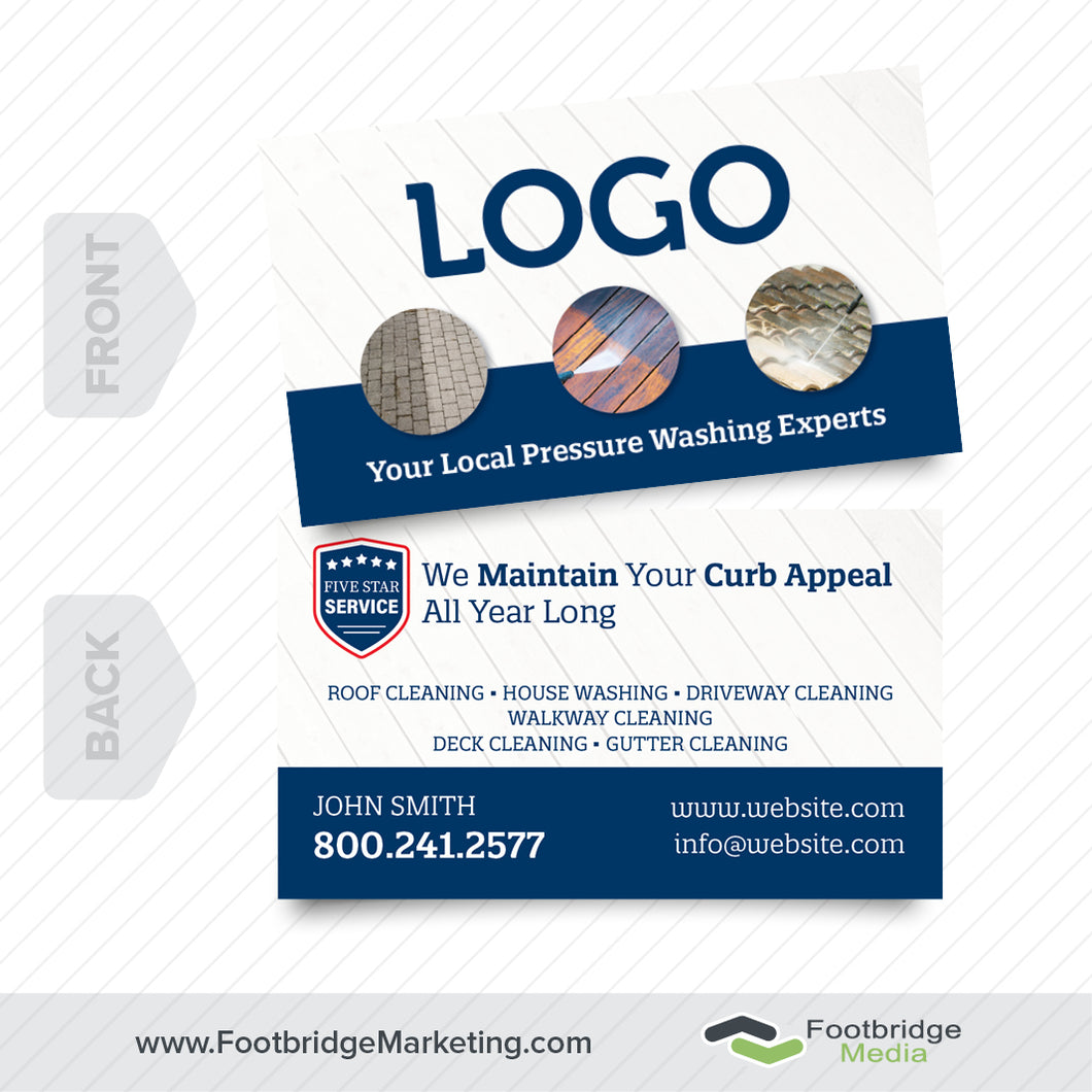 Power washing business card design