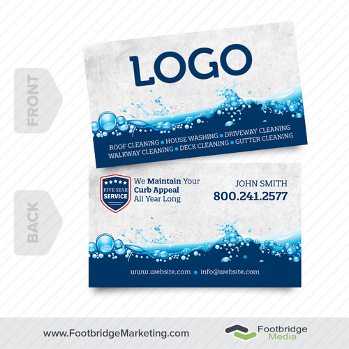 pressure washing business card design