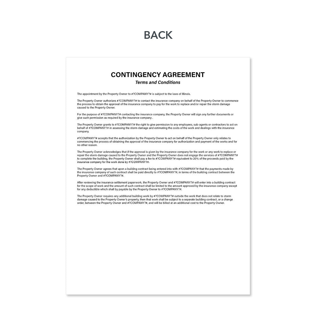 Contingent Bill Form.pdf Carbonless Contingency Invoice Forms for Roofers - Design Print ...