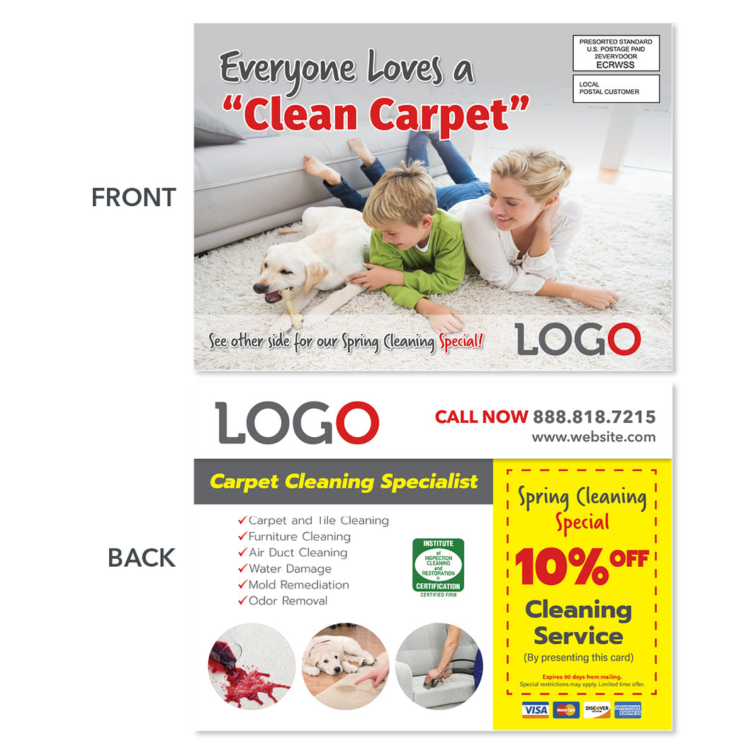 carpet cleaning eddm postcard