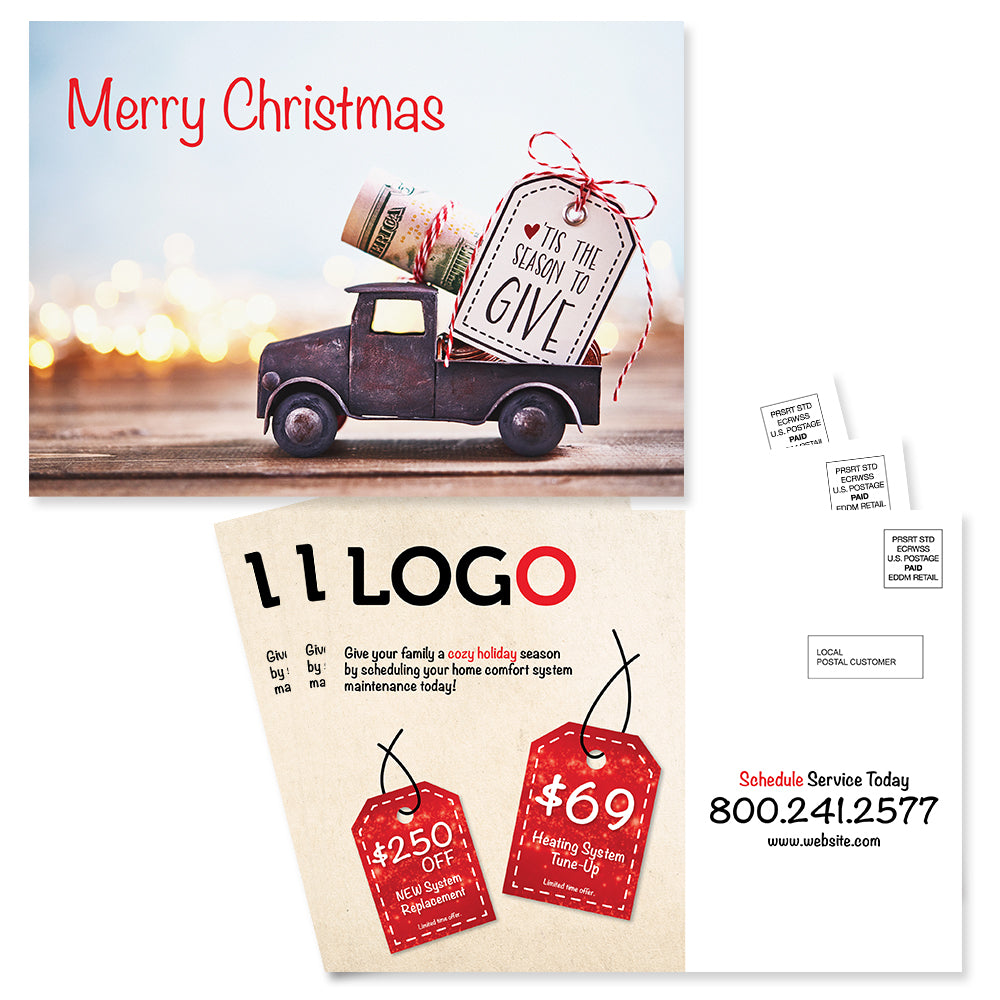 Christmas hvac eddm postcard