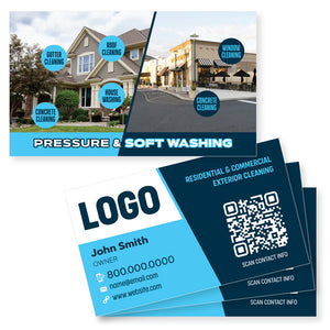 commercial pressure washing business card design