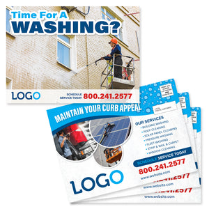 commercial pressure washing postcards