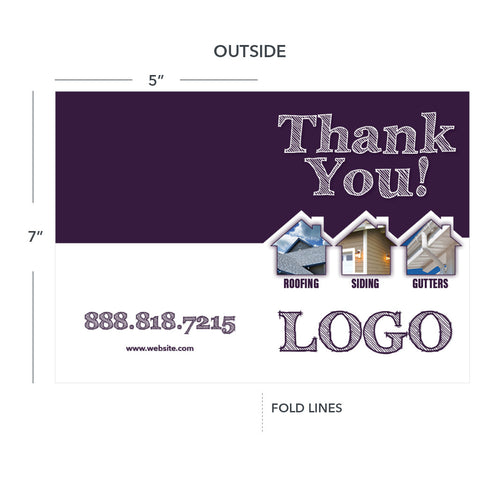 contractor thank you card roof siding gutters