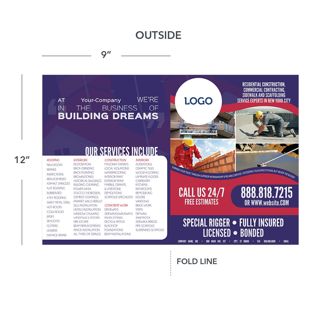 presentation folder for remodeling contractor