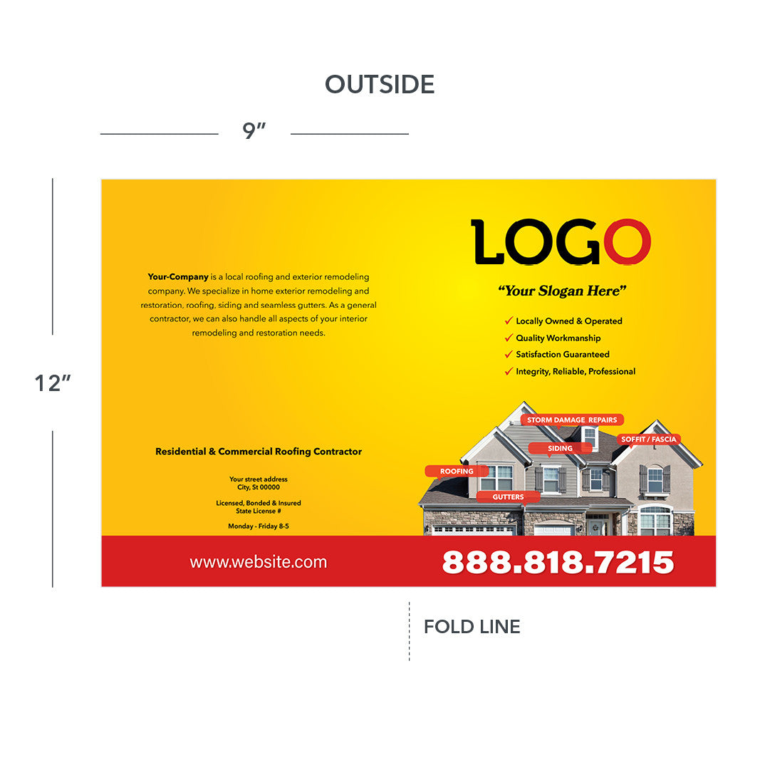 Roofing Contractor Presentation Folders - Design Print Service ...