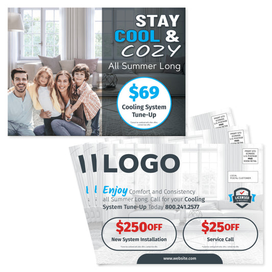 hvac cooling postcard design