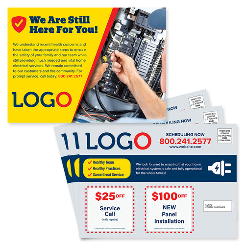 COVID19 Electrical EDDM Postcard