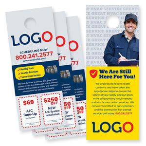 COVID19 hvac door hanger print design