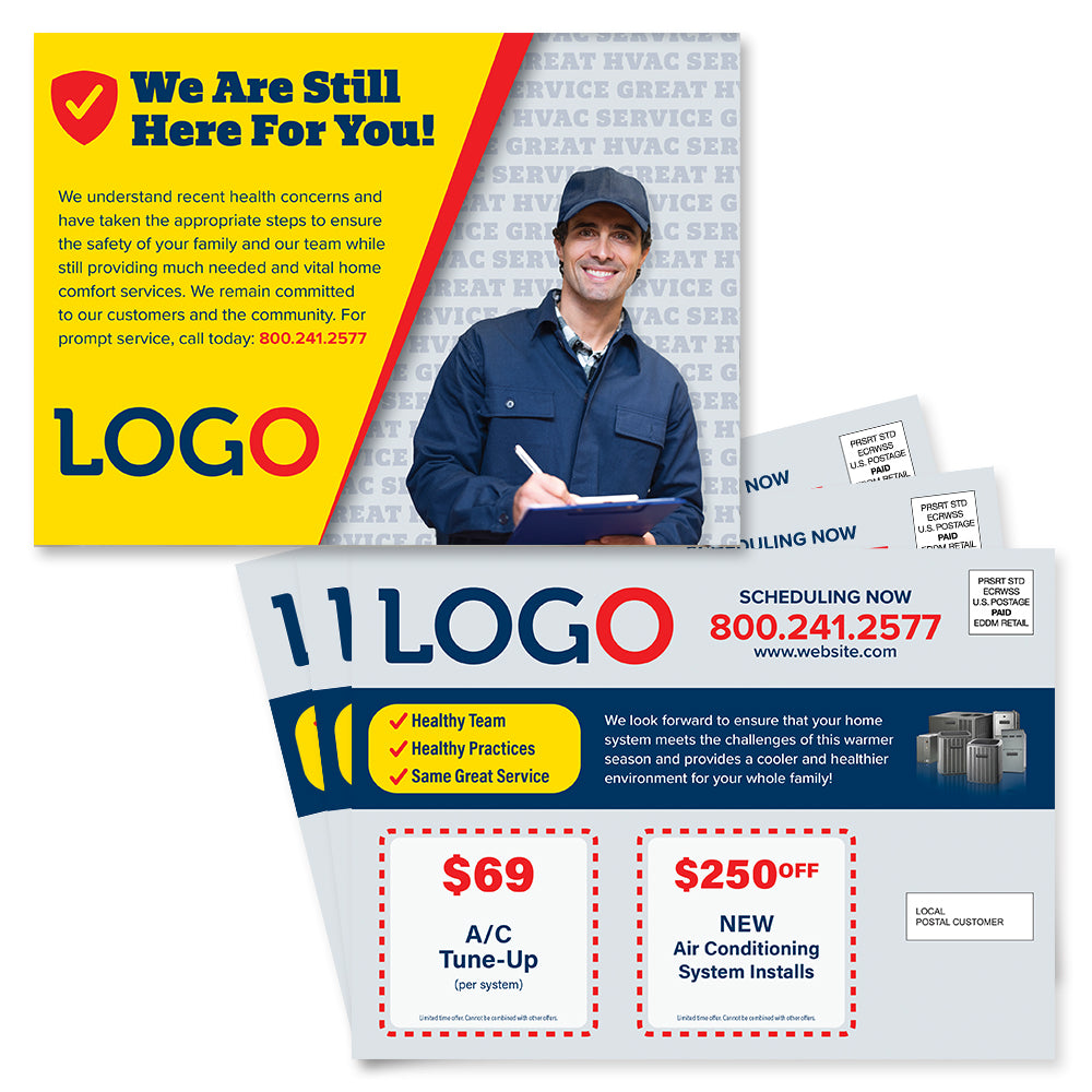 COVID19 HVAC eddm postcard print design
